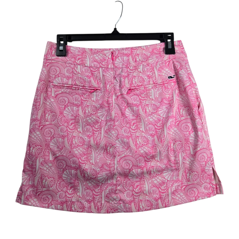 Vineyard Vines Pink Seashell Whale Logo Skort Skirt Golf Tennis - Picture 2 of 13